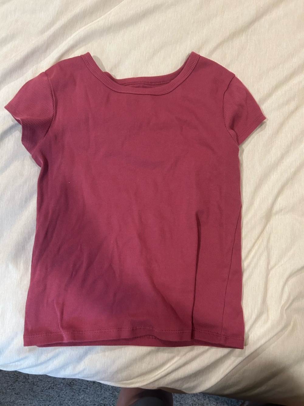 a new day Kids Ribbed Short Sleeve Tee - Dusty Rose
